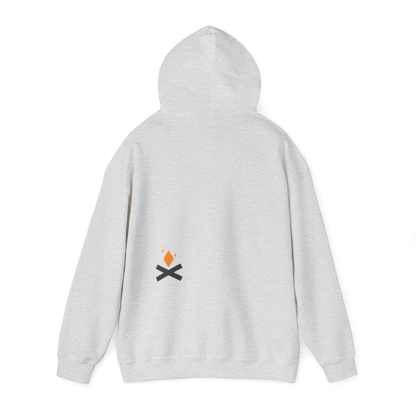Back of Raven Wings hoodie in grey – Northern Supply Co.