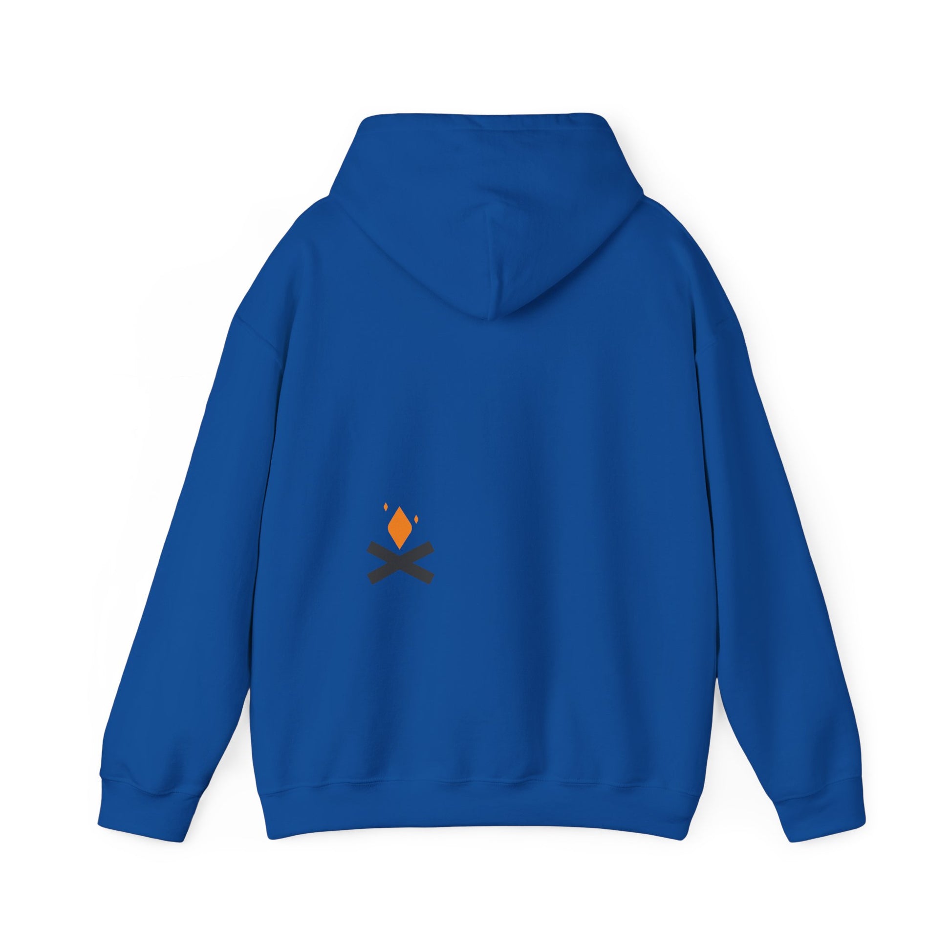 Back of Rescue Bear hoodie in blue – Northern Supply Co.