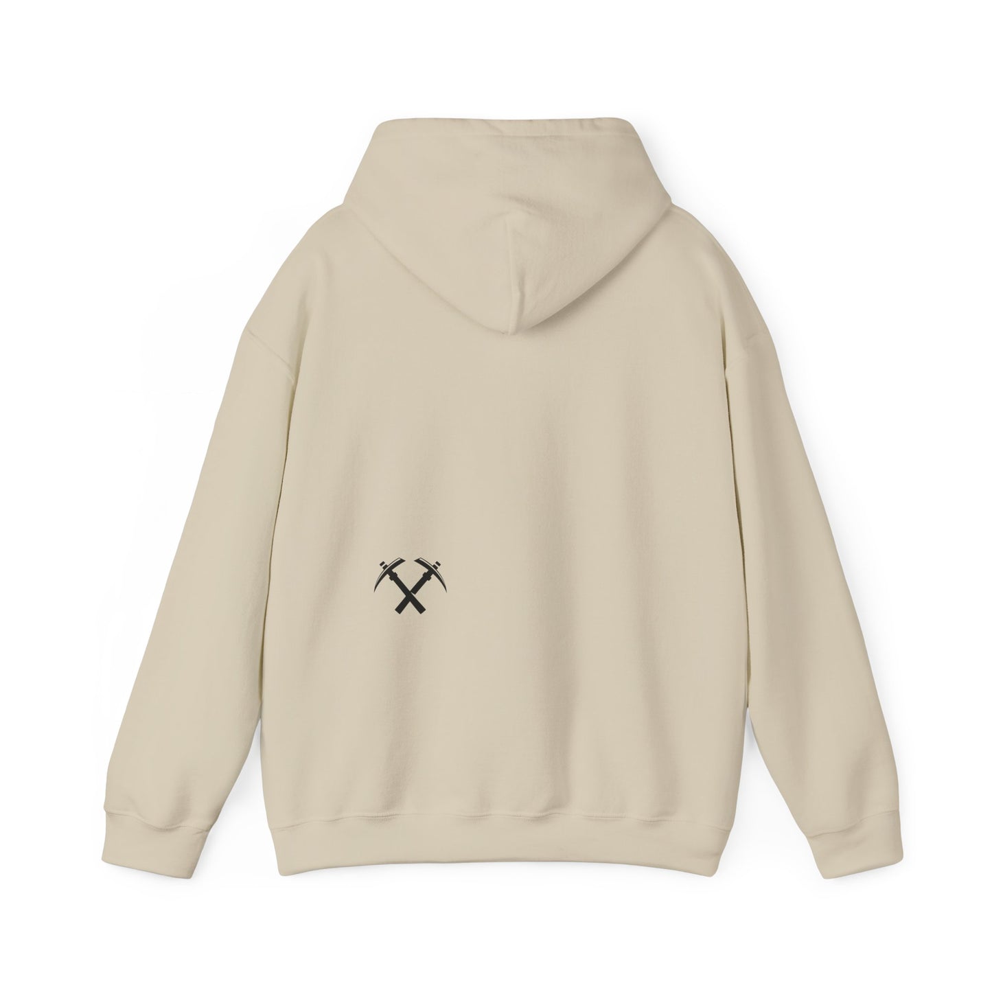 Back of Miners Cap hoodie in sand – Northern Supply Co.
