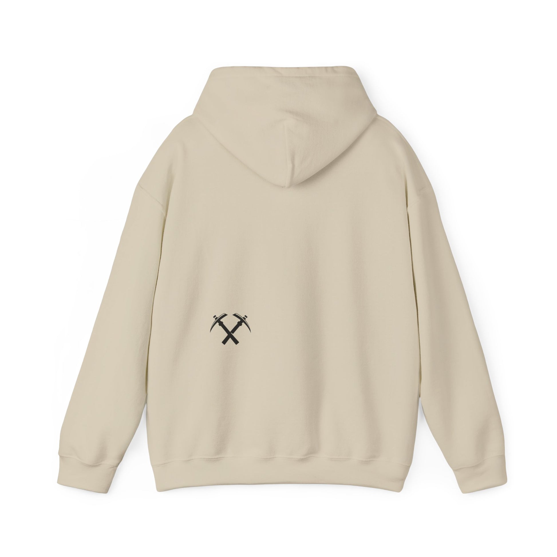 Back of Miners Cap hoodie in sand – Northern Supply Co.