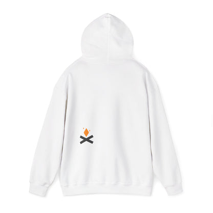 Back of Raven Wings hoodie in white – Northern Supply Co.