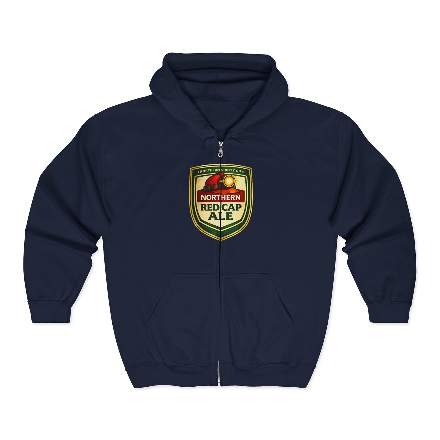 Red Cap Logo Full Zip Hoodie