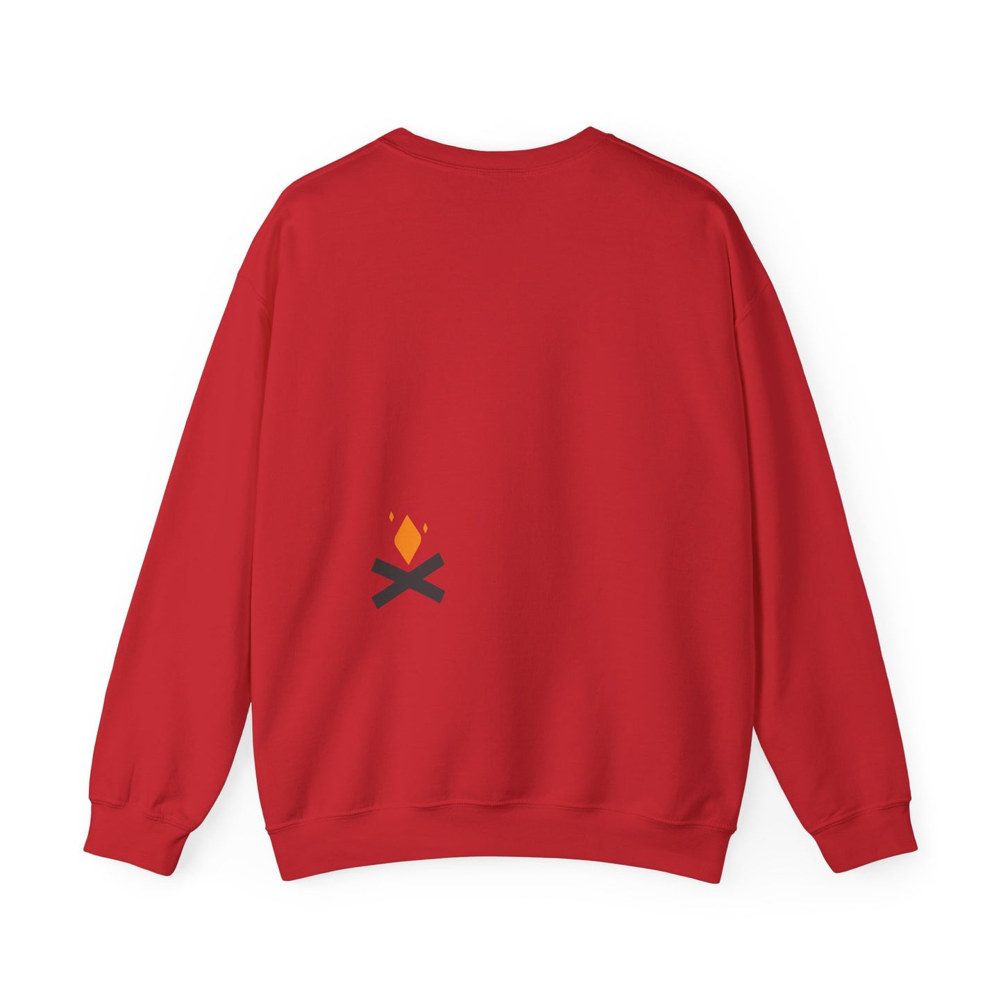 Back of Rescue Bear crewneck sweatshirt in red – Northern Supply Co.