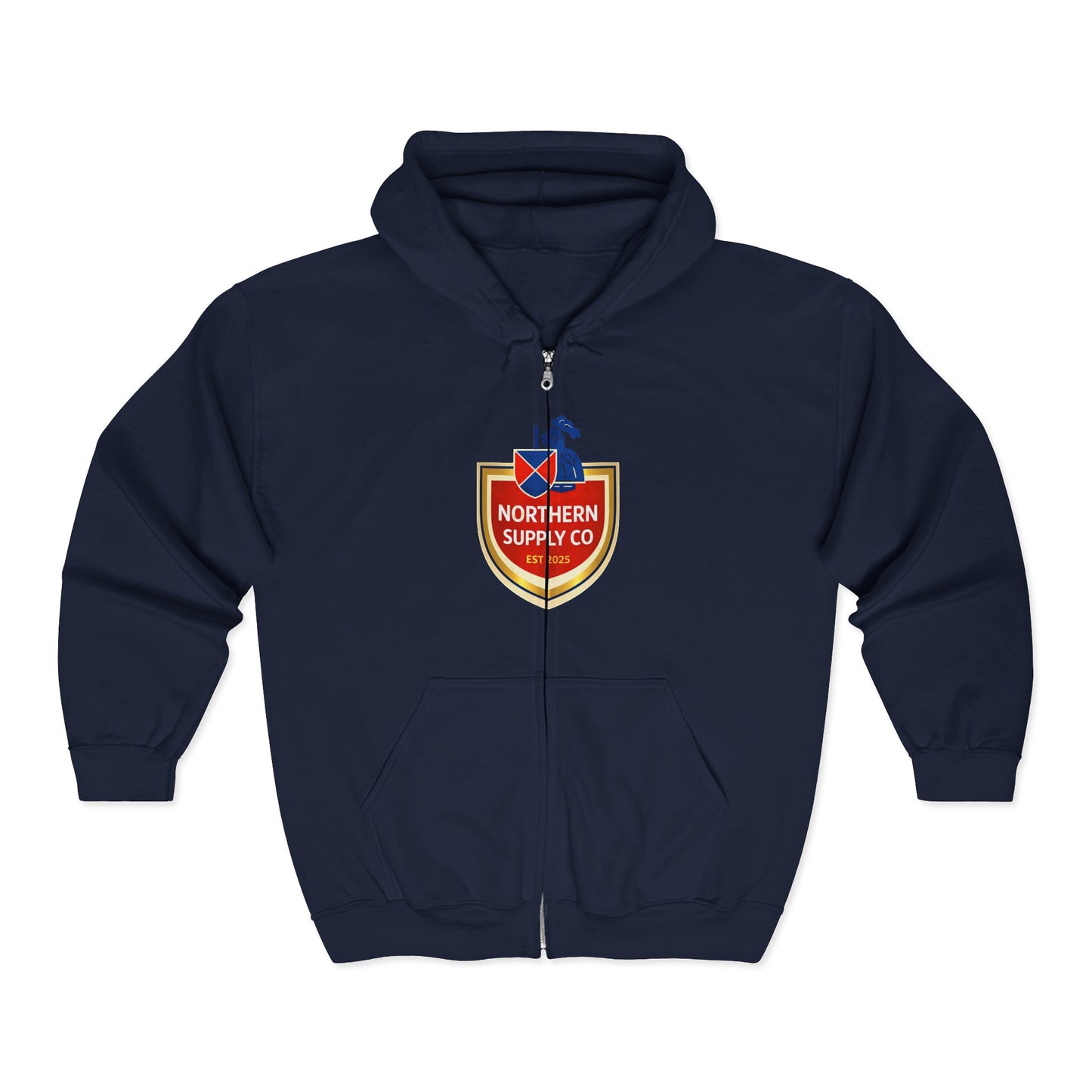 Old Knight Label Full Zip Hoodie