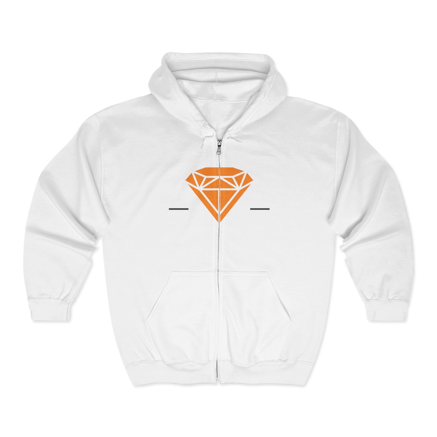 Diamond Life full zip hoodie in white – Northern Supply Co.