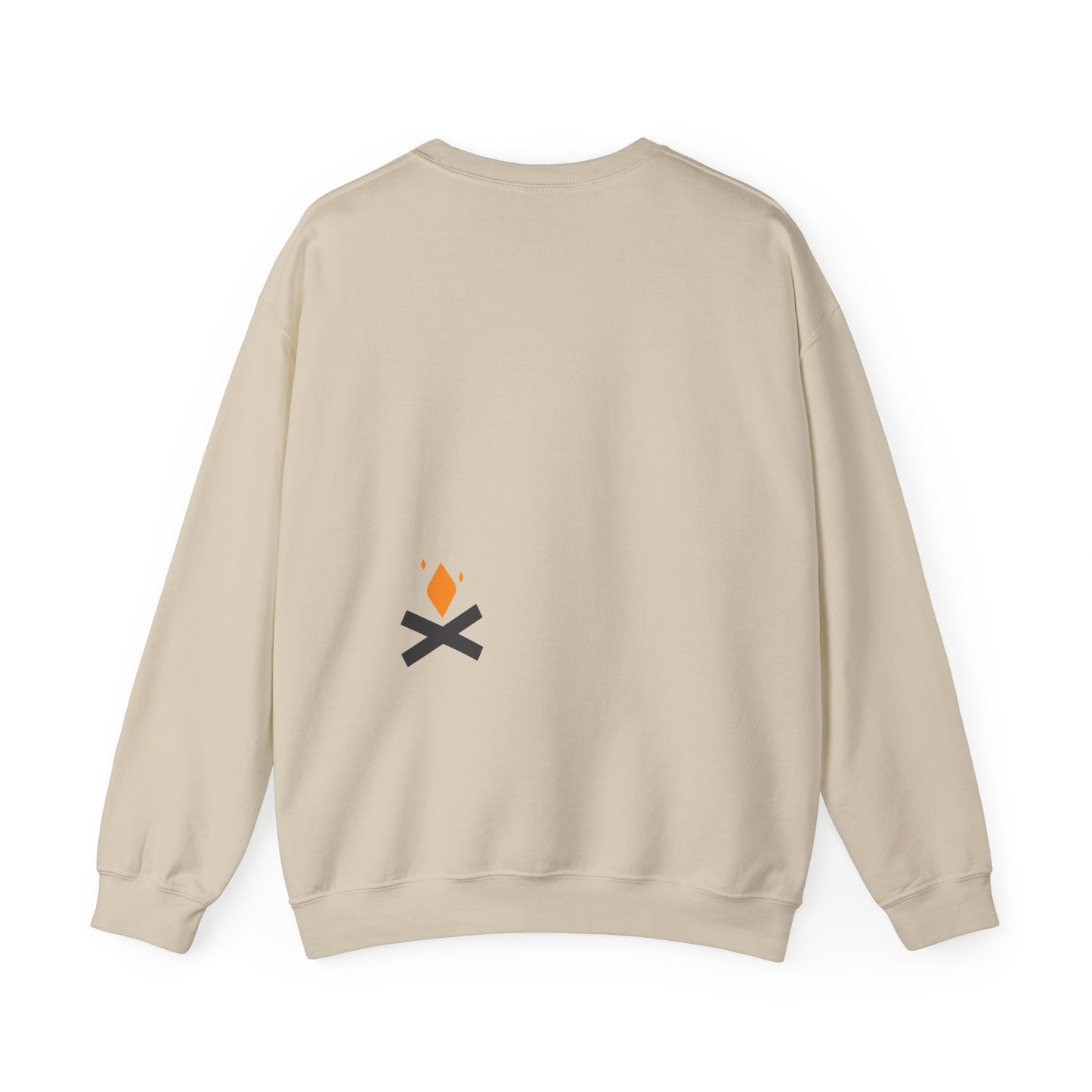Back of Stoic Raven crewneck sweatshirt in sand – Northern Supply Co.