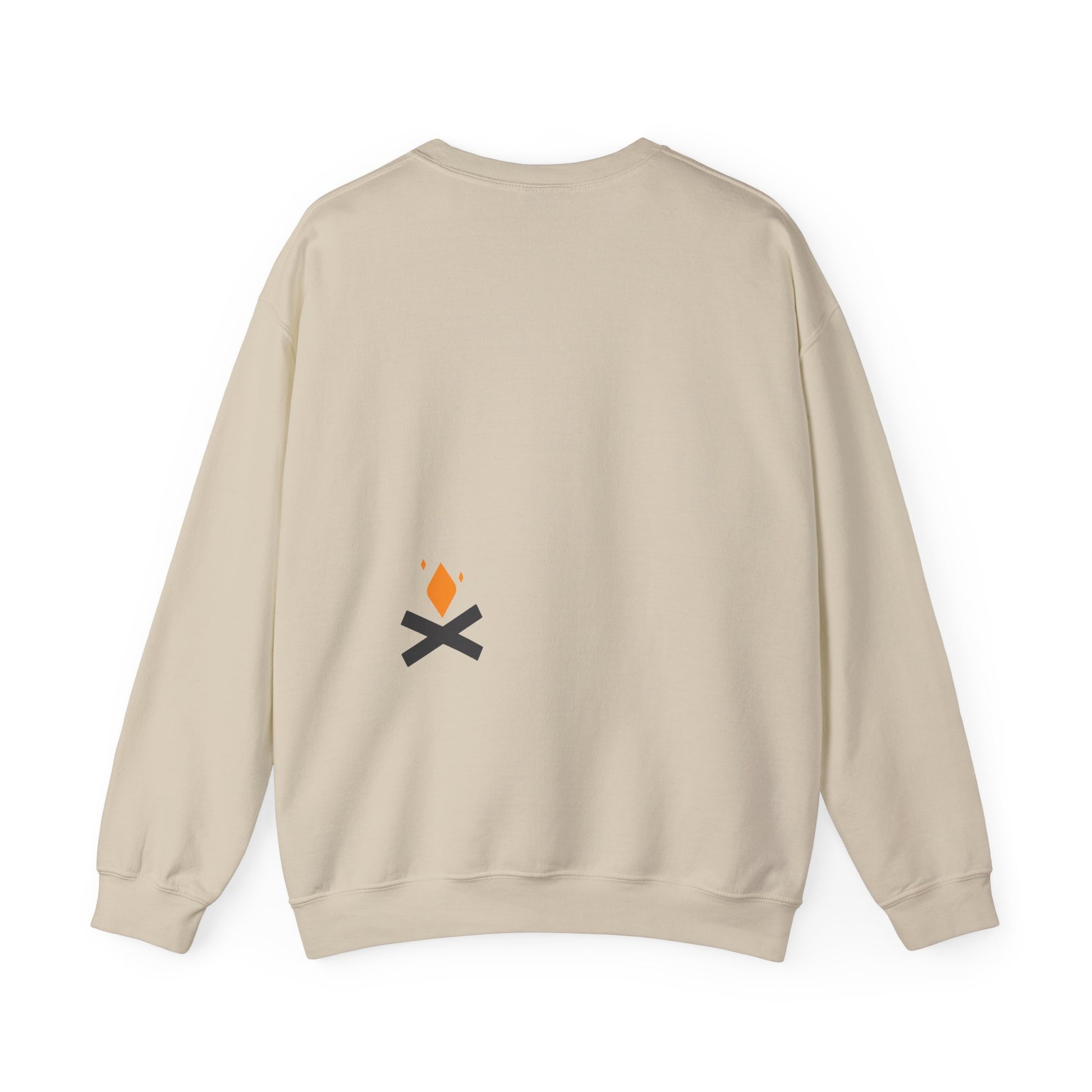 Back of Stoic Raven crewneck sweatshirt in sand – Northern Supply Co.