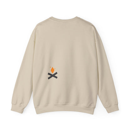 Back of Stoic Raven crewneck sweatshirt in sand – Northern Supply Co.