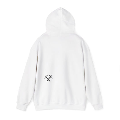 Back of Miners Cap hoodie in white – Northern Supply Co.