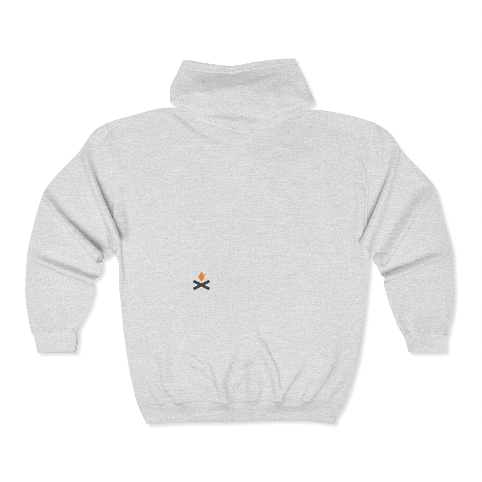 Back view of Diamond Life full zip hoodie in grey – Northern Supply Co.