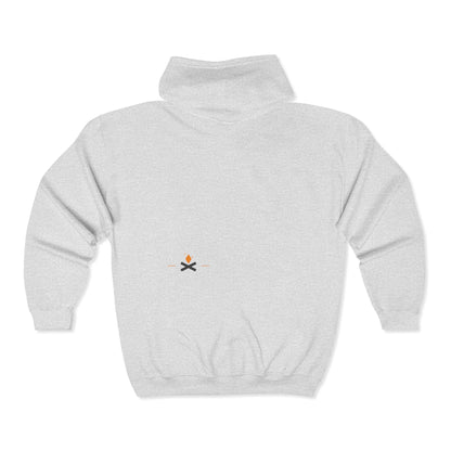 Back view of Diamond Life full zip hoodie in grey – Northern Supply Co.