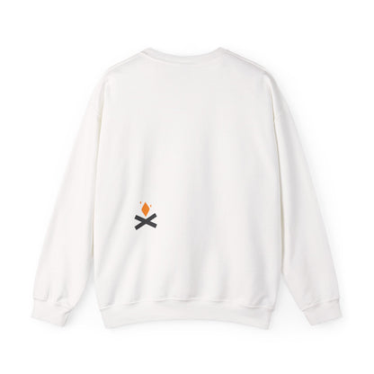 Back of Campfire crewneck sweatshirt in white – Northern Supply Co.