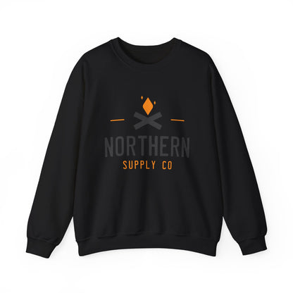 Campfire crewneck sweatshirt in black – Northern Supply Co.