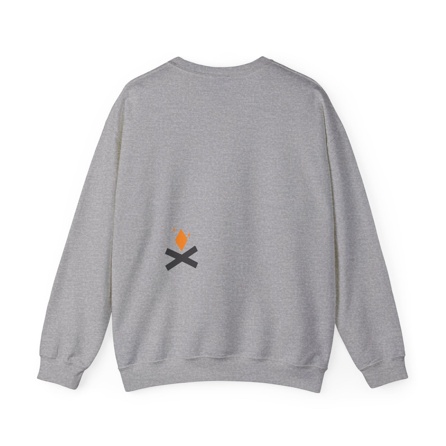 Back of Rescue Bear crewneck sweatshirt in grey – Northern Supply Co.