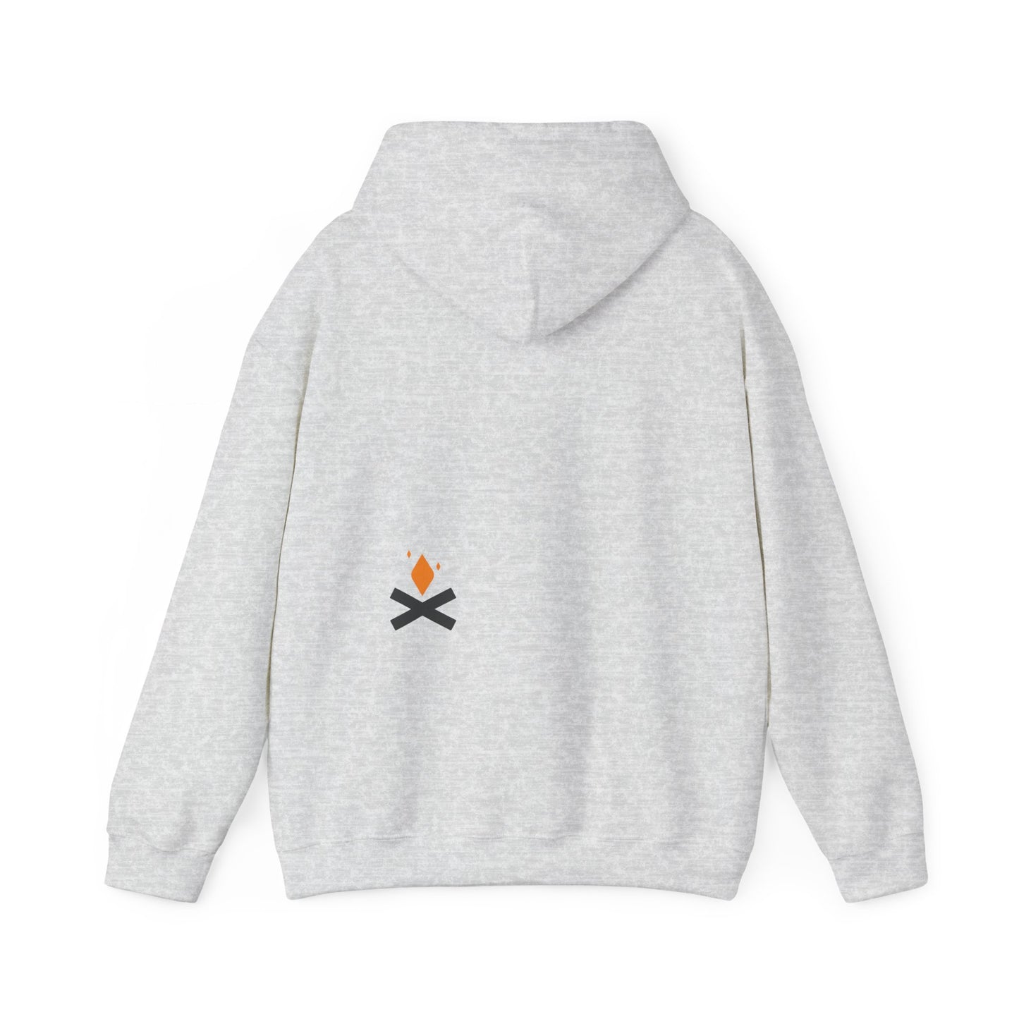 Back of Campfire hoodie in grey – Northern Supply Co.