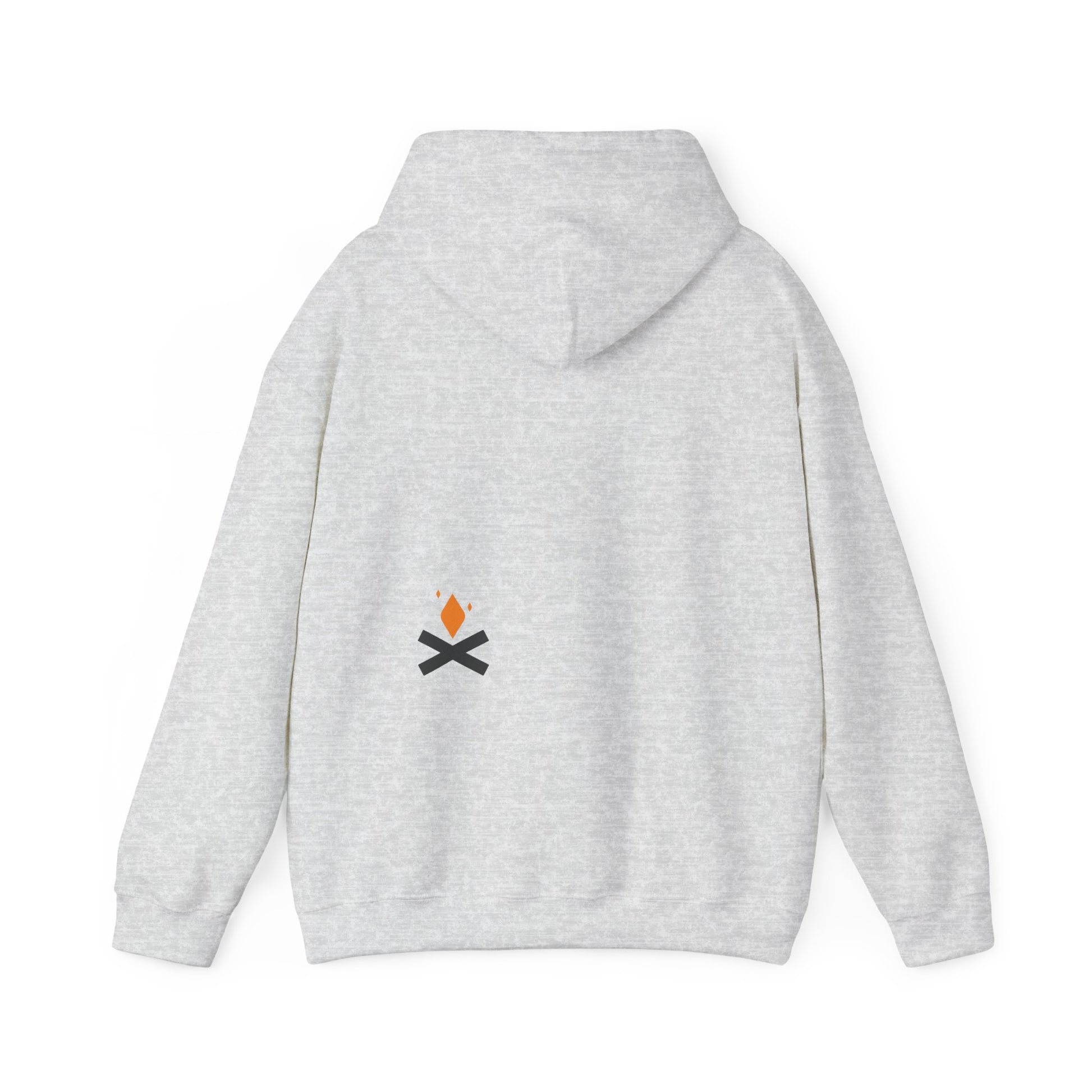Back of Campfire hoodie in grey – Northern Supply Co.