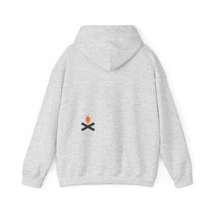 Back of Campfire hoodie in grey – Northern Supply Co.