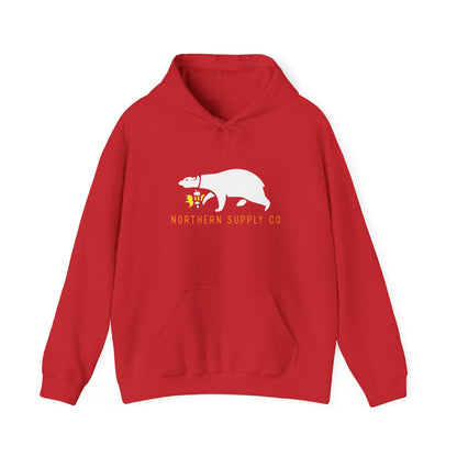Rescue Bear hoodie in red – Northern Supply Co.