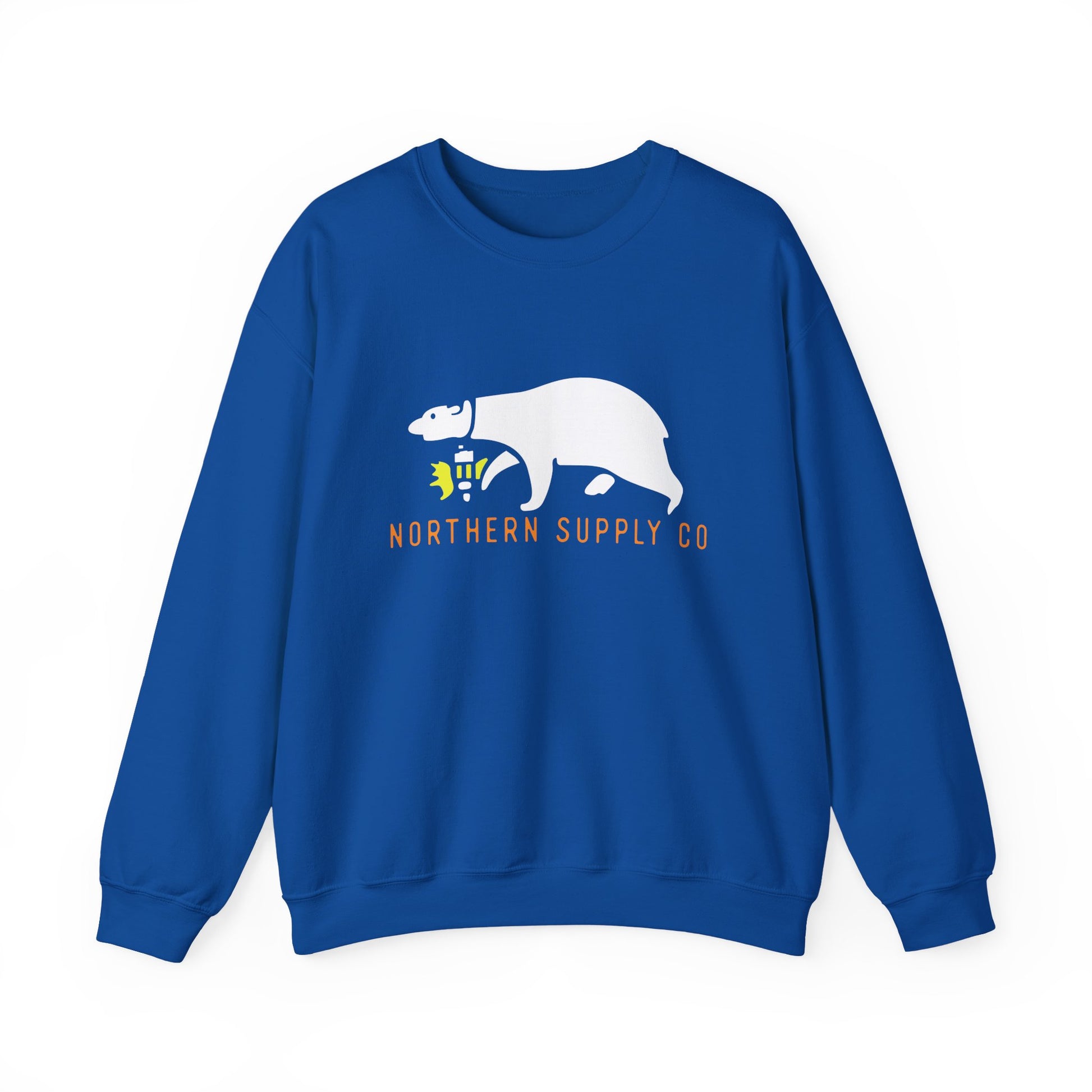 Rescue Bear crewneck sweatshirt in blue – Northern Supply Co.