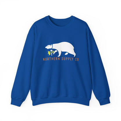 Rescue Bear crewneck sweatshirt in blue – Northern Supply Co.