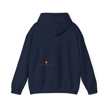 Back view of Stoic Raven hoodie in navy – Northern Supply Co.