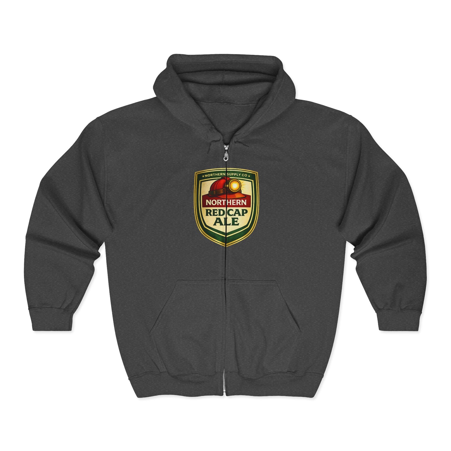 Red Cap Logo Full Zip Hoodie