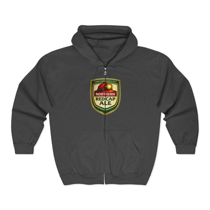 Red Cap Logo Full Zip Hoodie
