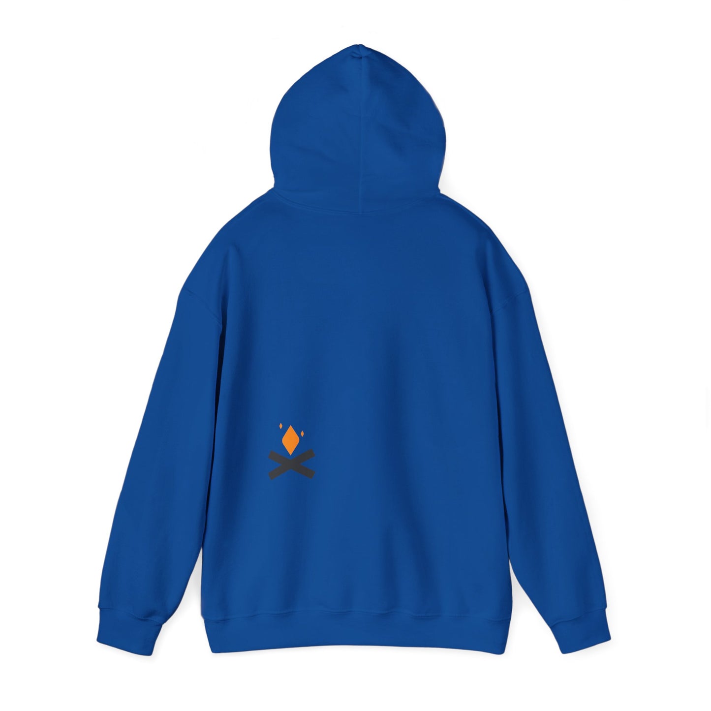 Back of Rescue Bear hoodie in blue – Northern Supply Co.