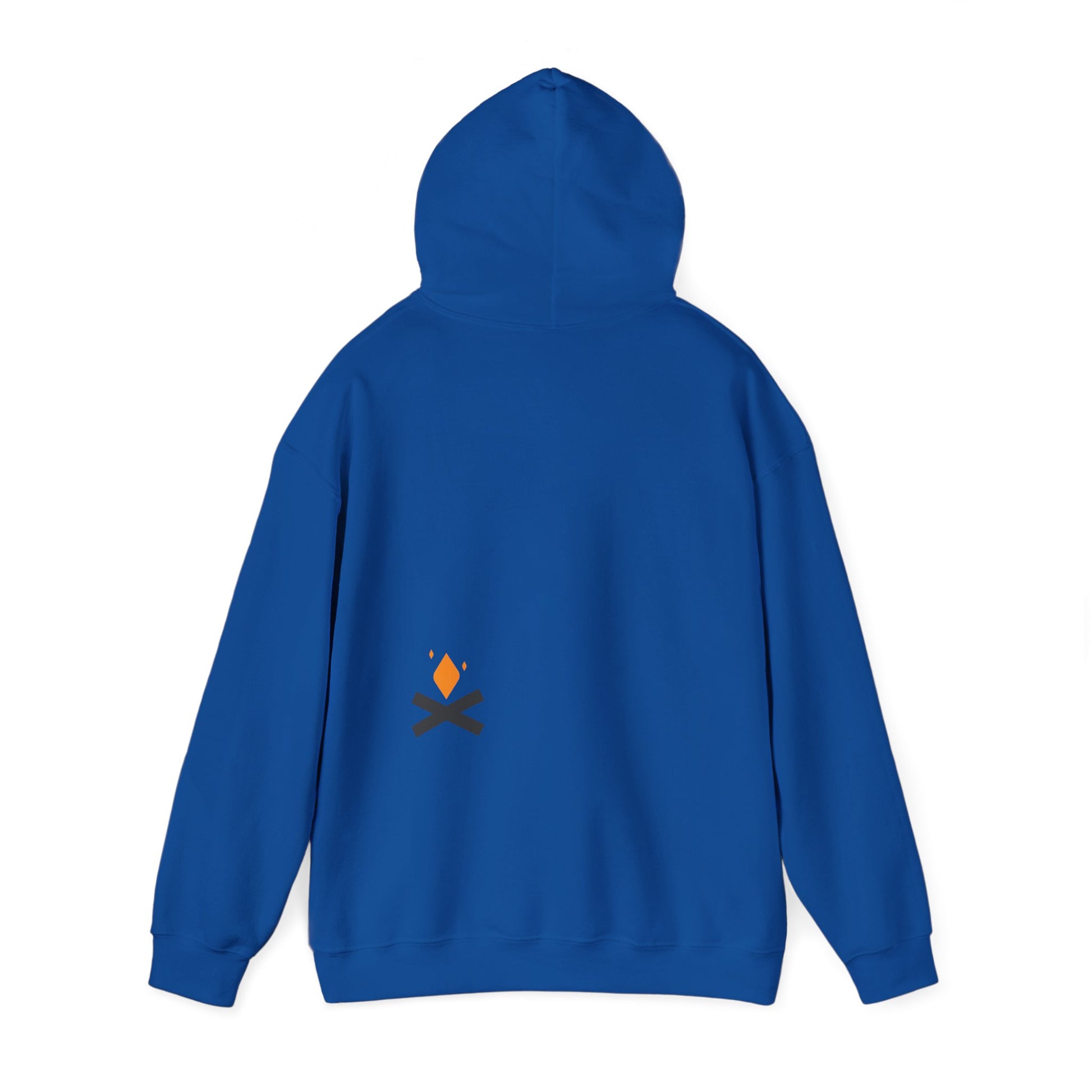 Back of Rescue Bear hoodie in blue – Northern Supply Co.