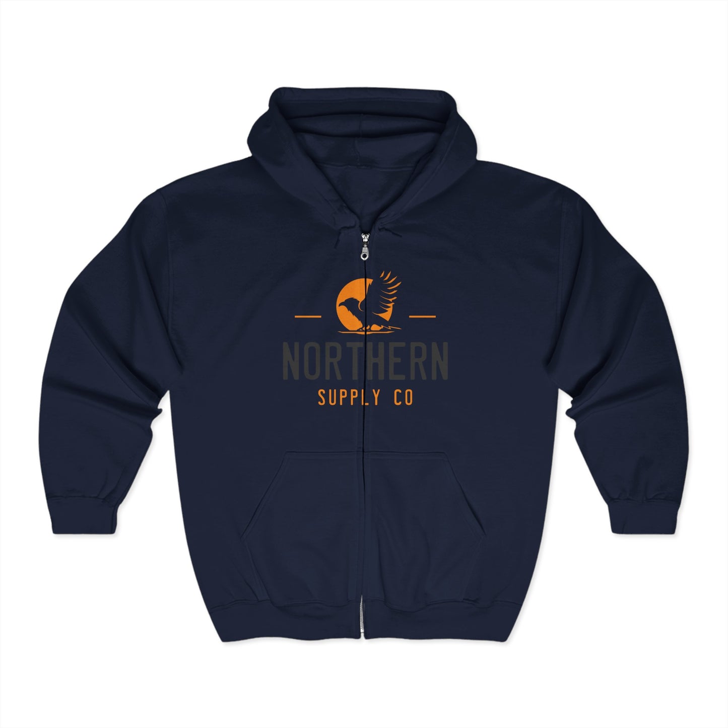 Raven Wings full zip hoodie in navy – Northern Supply Co.
