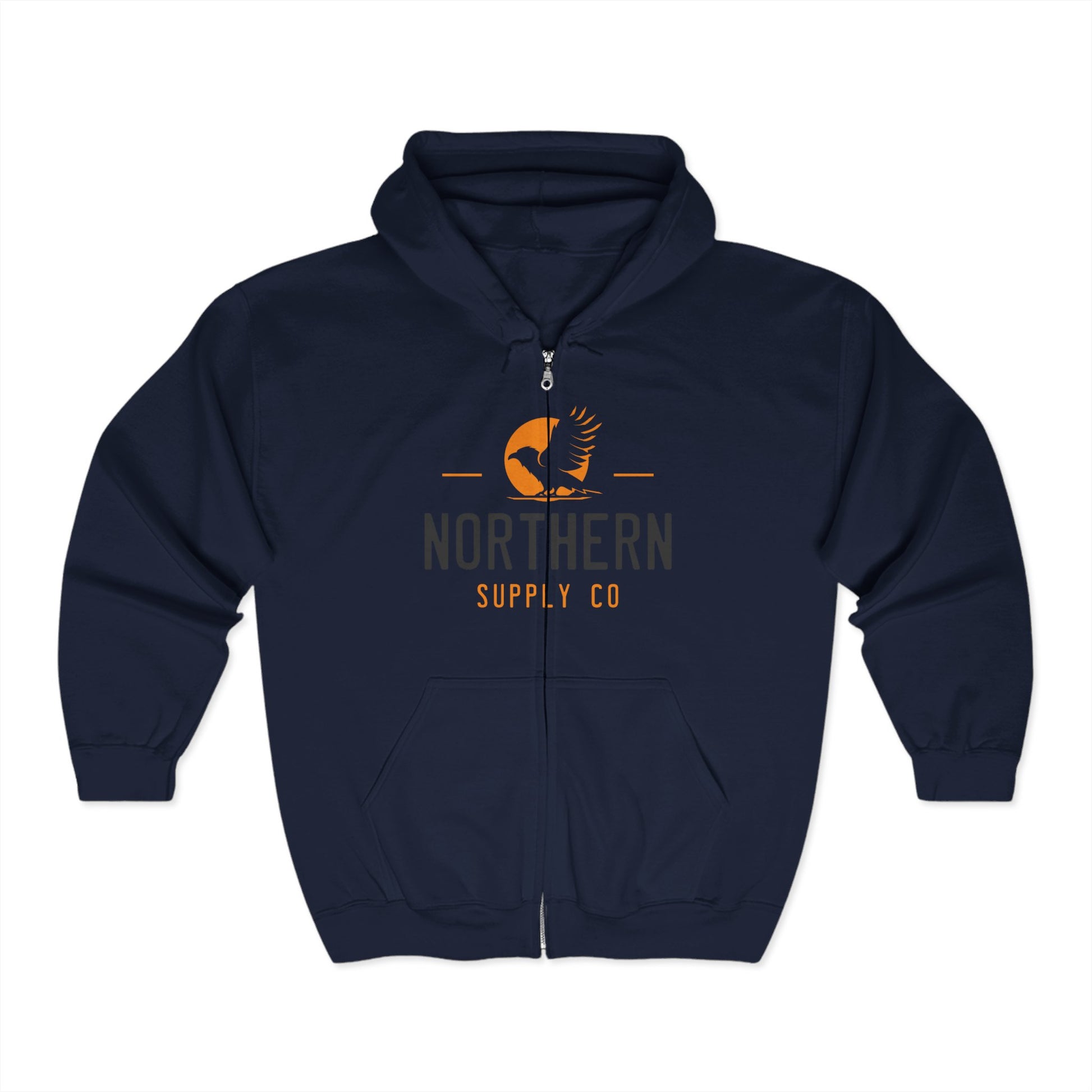 Raven Wings full zip hoodie in navy – Northern Supply Co.