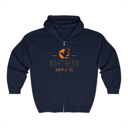 Raven Wings full zip hoodie in navy – Northern Supply Co.
