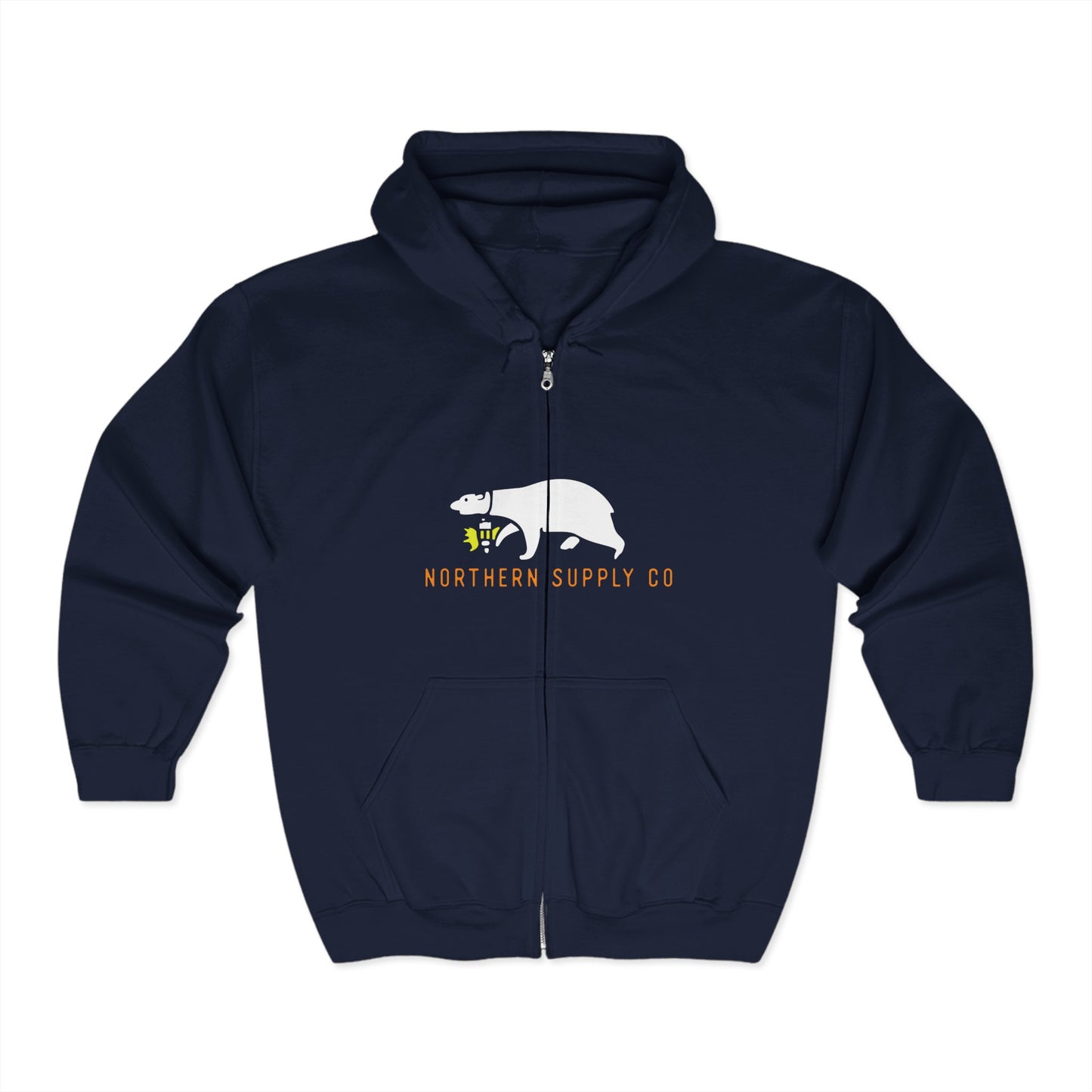 Rescue Bear full zip hoodie in navy – Northern Supply Co.