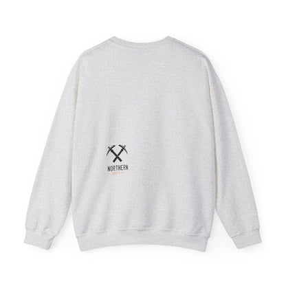 Back of Miners Cap crewneck sweatshirt in grey – Northern Supply Co.