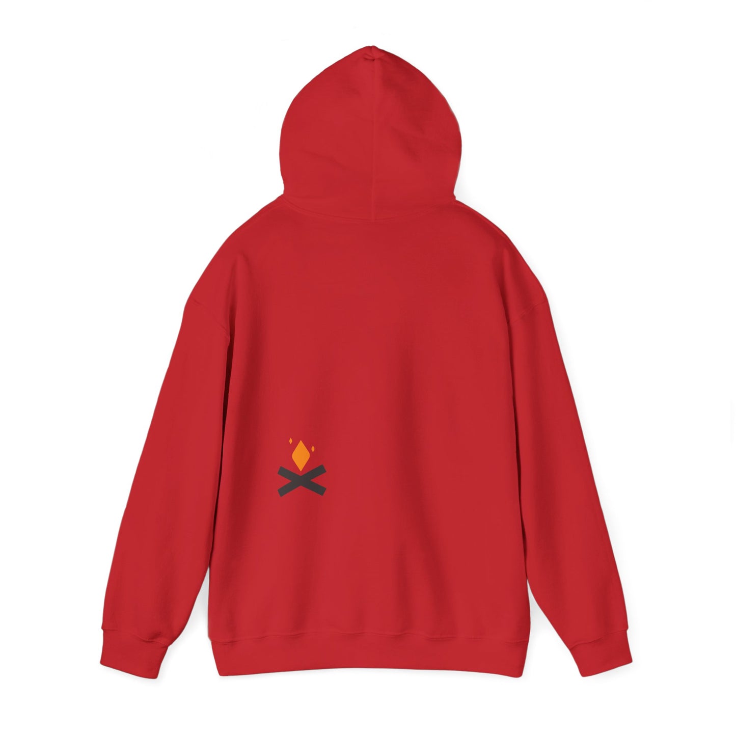 Back of Rescue Bear hoodie in red – Northern Supply Co.