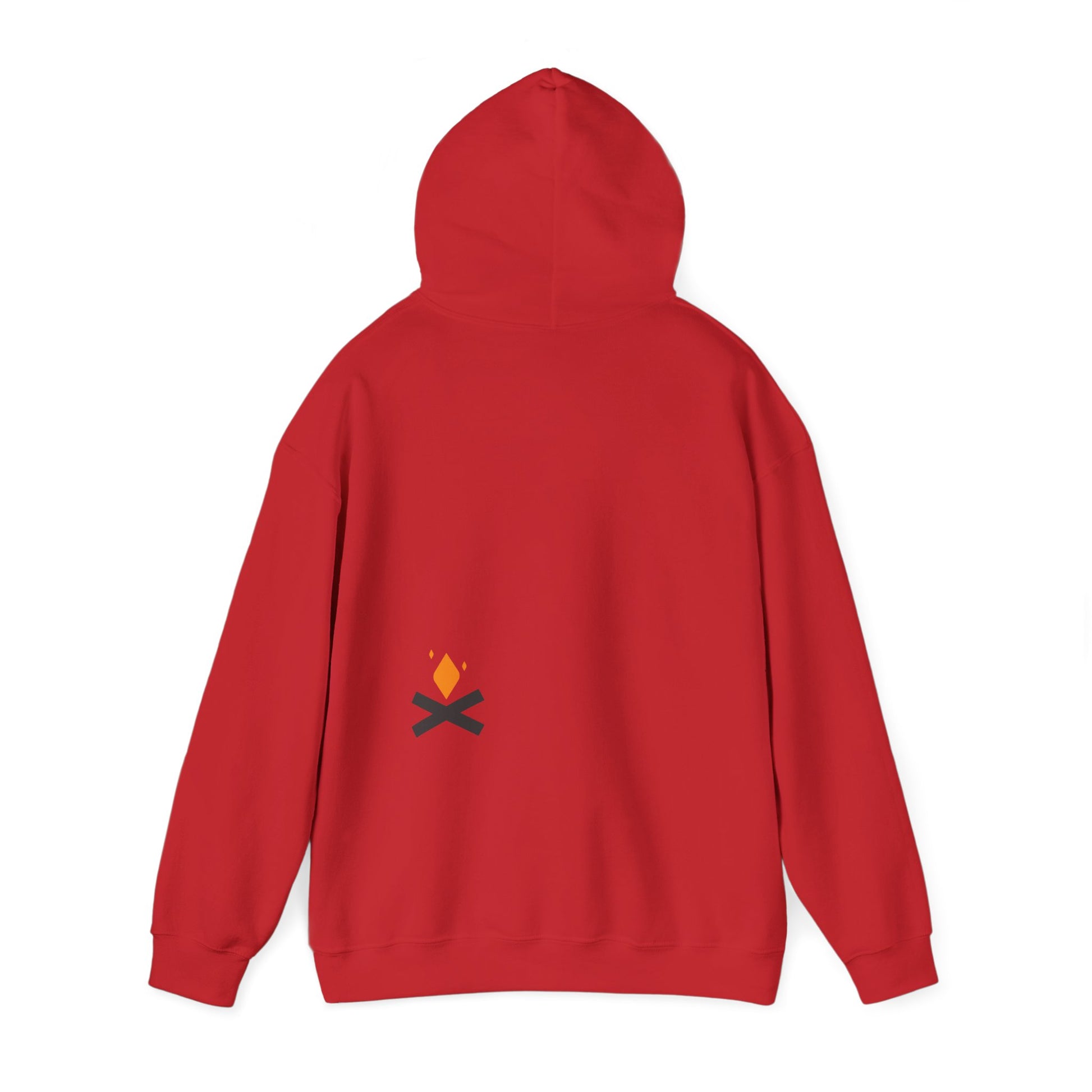 Back of Rescue Bear hoodie in red – Northern Supply Co.