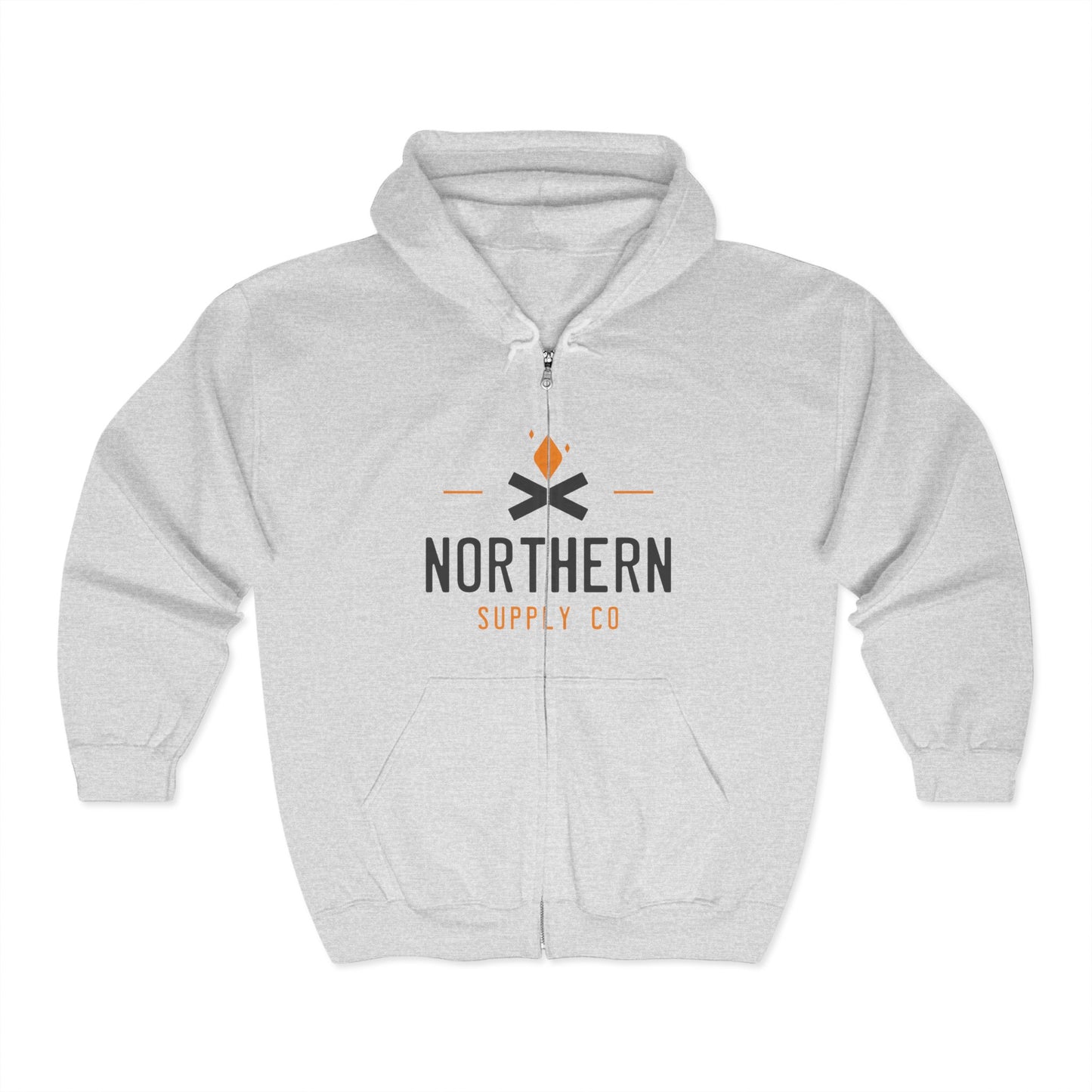 Campfire full zip hoodie in grey – Northern Supply Co.