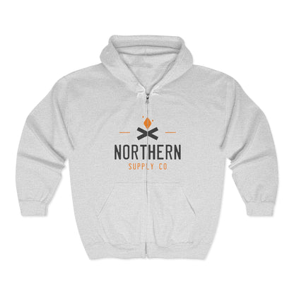 Campfire full zip hoodie in grey – Northern Supply Co.