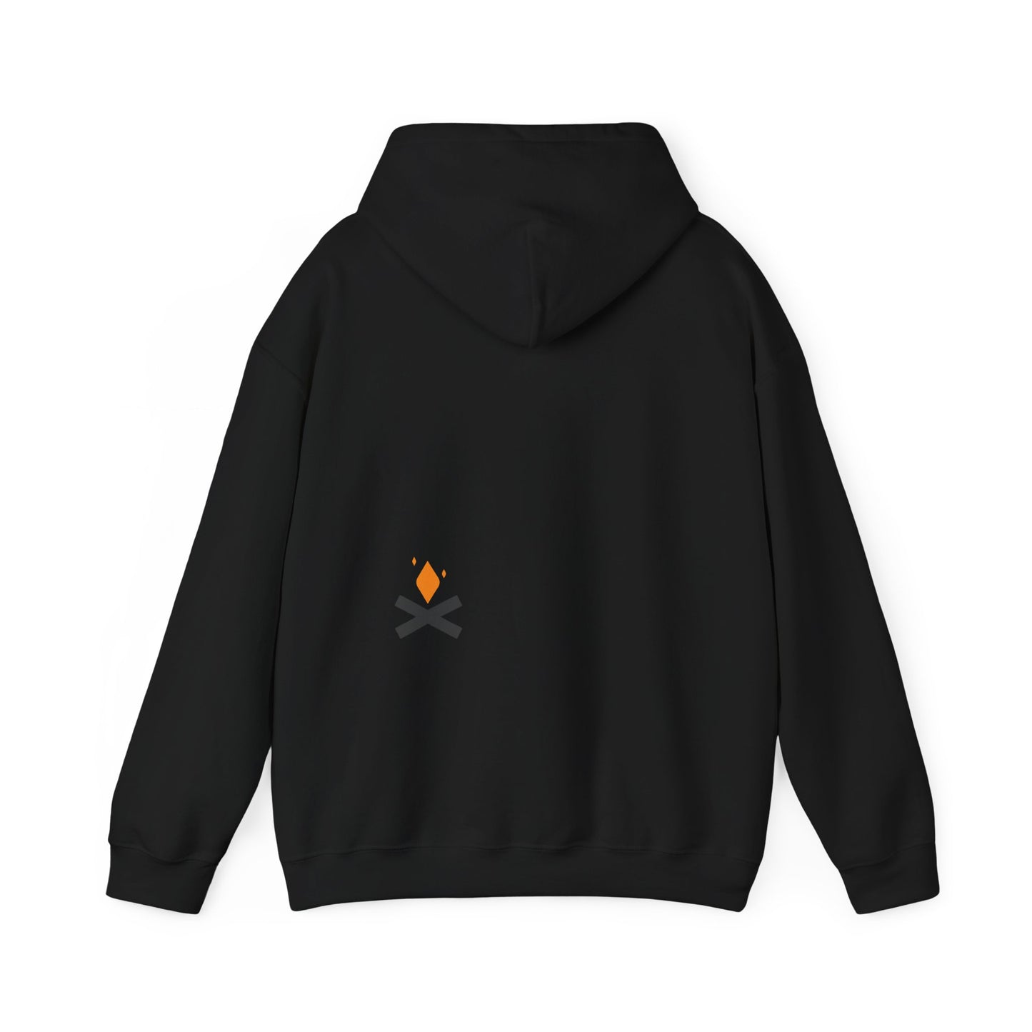 Back of Campfire hoodie in black – Northern Supply Co.