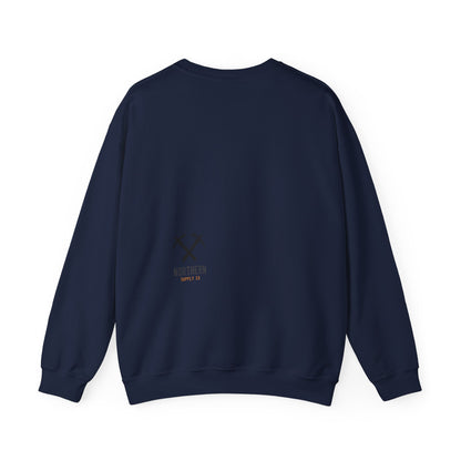 Back of Miners Cap crewneck sweatshirt in navy – Northern Supply Co.