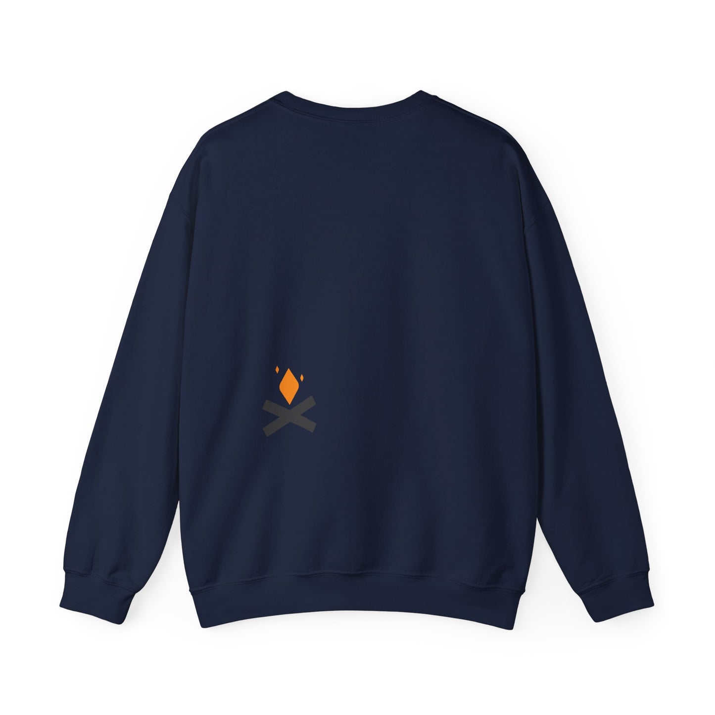 Back of Stoic Raven crewneck sweatshirt in navy – Northern Supply Co.