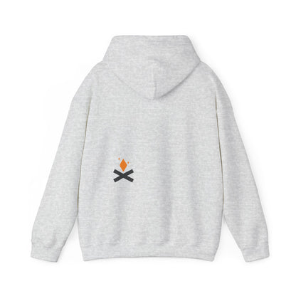Back of Raven Wings hoodie in grey – Northern Supply Co.