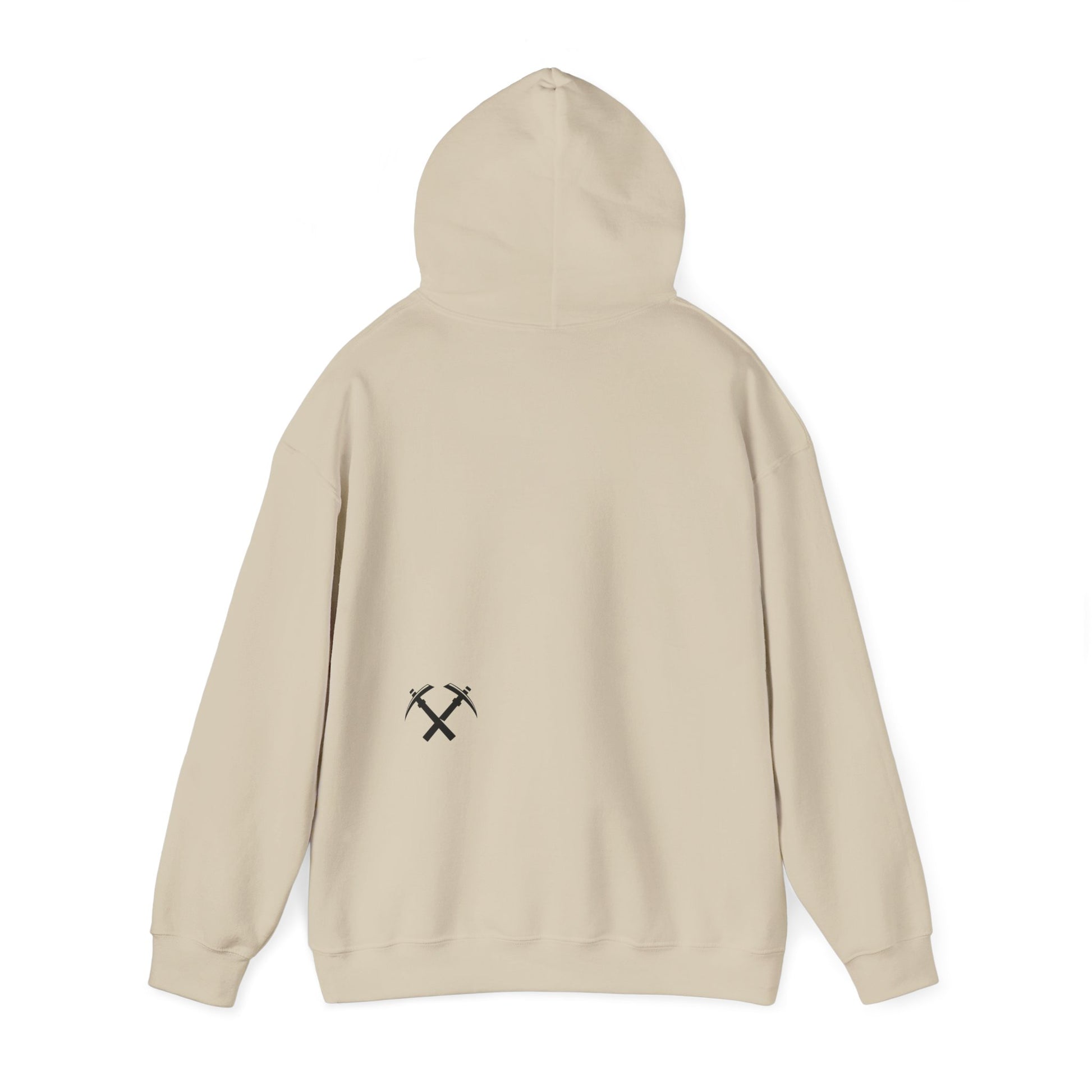 Back of Miners Cap hoodie in sand – Northern Supply Co.