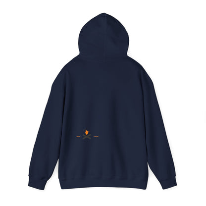 Back view of Stoic Raven hoodie in navy – Northern Supply Co.