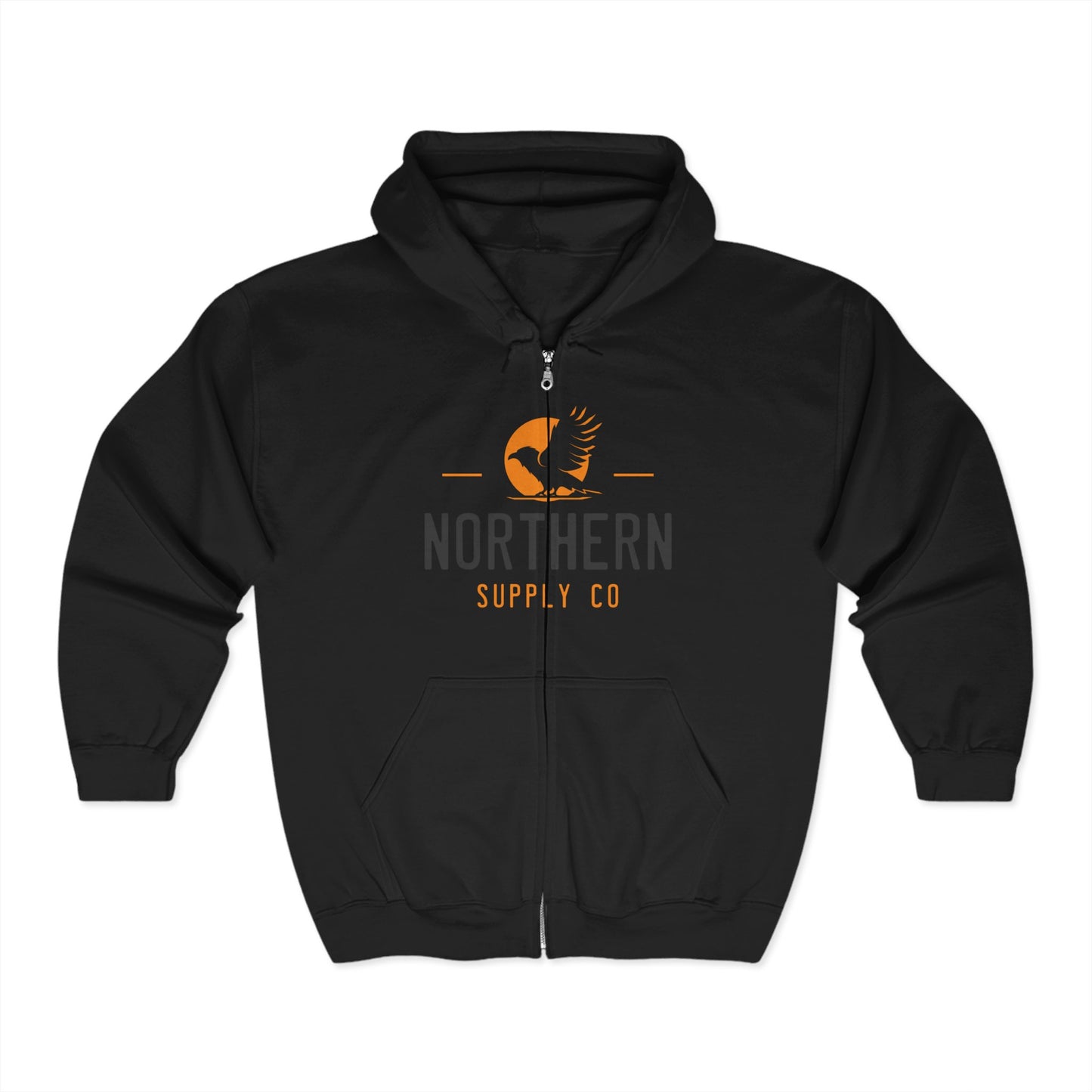 Raven Wings full zip hoodie in black – Northern Supply Co.