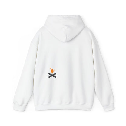 Back of Campfire hoodie in white – Northern Supply Co.