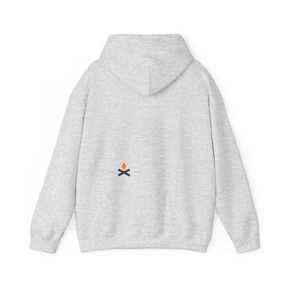 Back view of Stoic Raven hoodie in grey – Northern Supply Co.