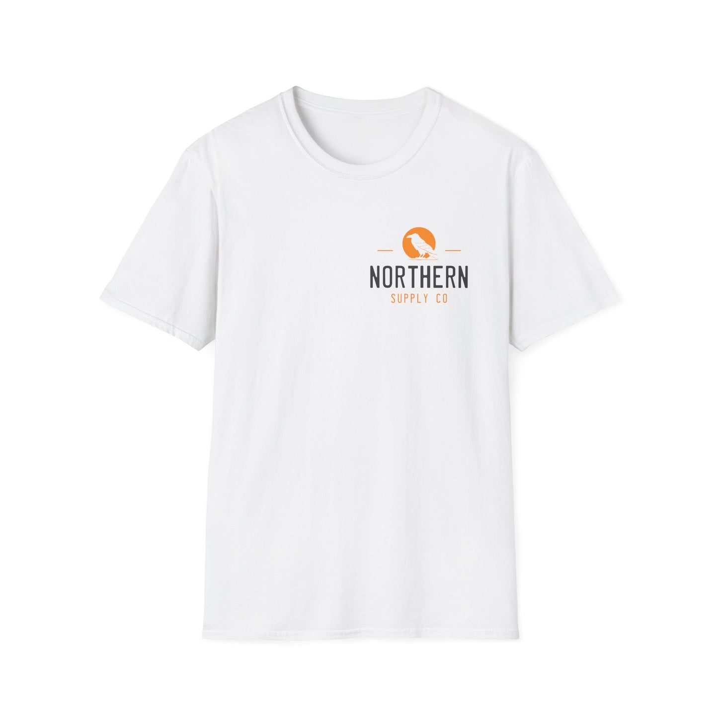 Stoic Raven unisex T-shirt in white – Printed in Canada – Northern Supply Co.