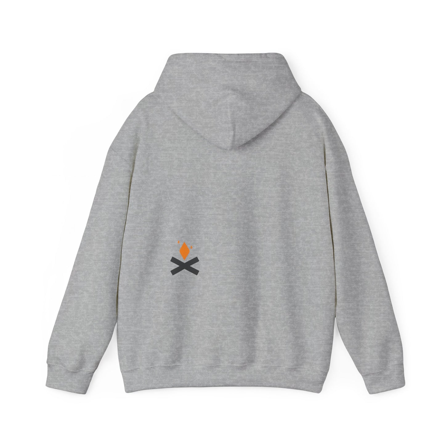Back of Campfire hoodie in deep grey – Northern Supply Co.