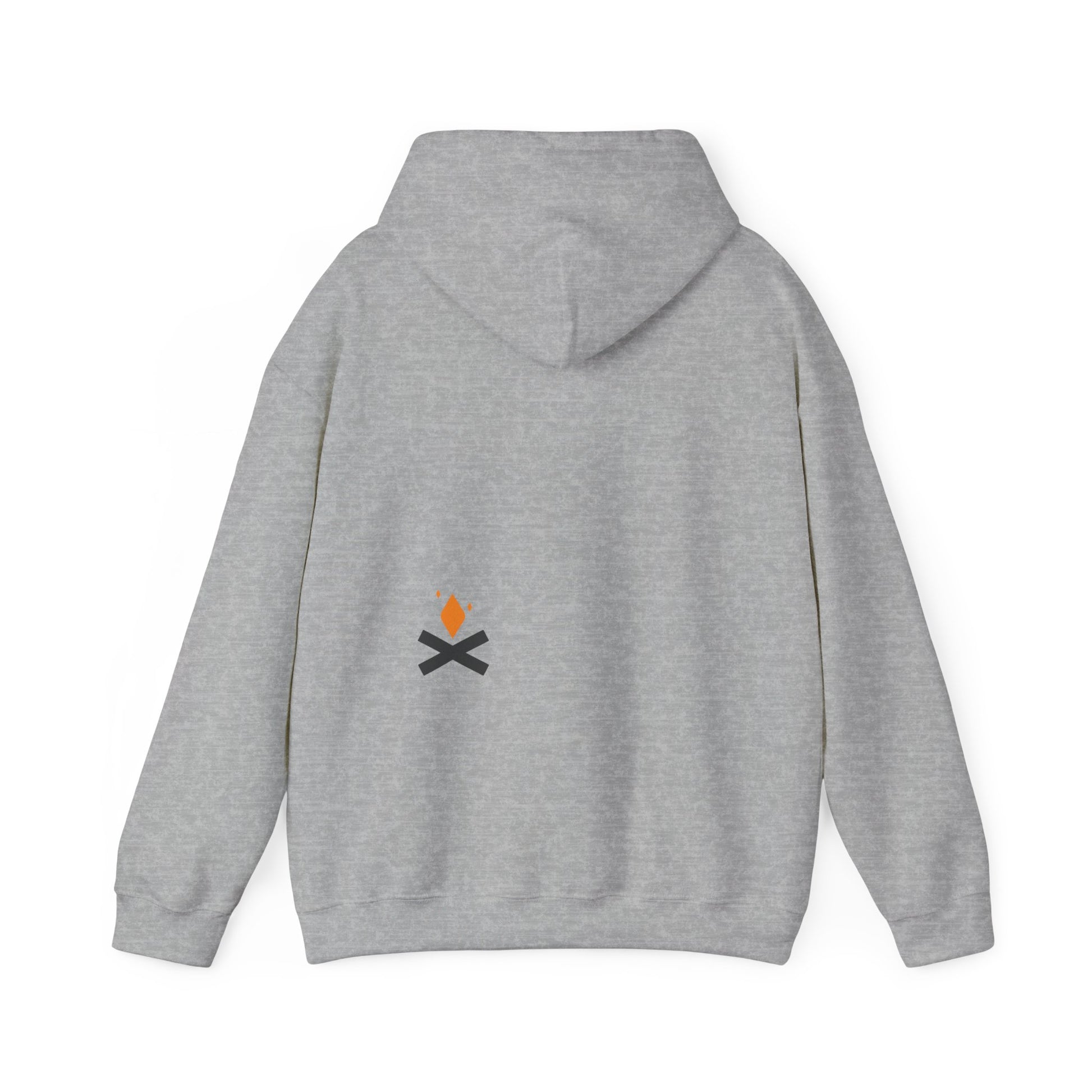 Back of Campfire hoodie in deep grey – Northern Supply Co.